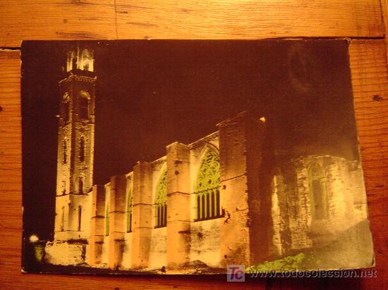Postales: Postal de Lerida-41. Seo Antigua de noche