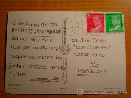 Postales: POSTAL CANET DE MAR - Foto 2