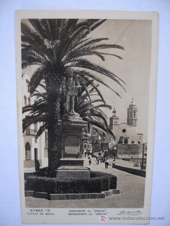 Postales: SITGES  - MONUMENTO AL GRECO  - SIN CIRCULAR - Foto 1