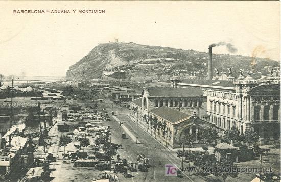 Postales: BARCELONA. ADUANA Y MONTJUICH. - Foto 1