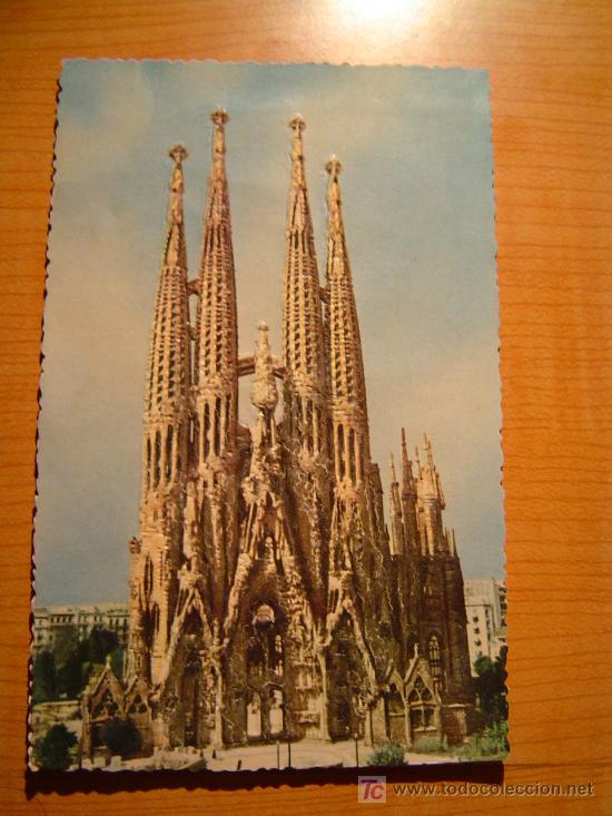Postales: POSTAL LA SAGRADA FAMILIA  (GAUDI) RELIEVE ESCRITA