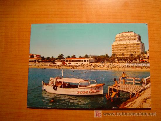 Postales: POSTAL SITGES EMBARCADERO Y PLAYA - Foto 1