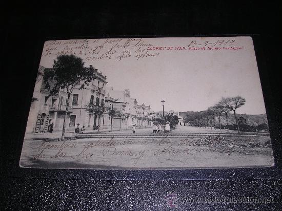 Postales: LLORET DE MAR, PASEO DE JACINTO VERDAGUER - Foto 1