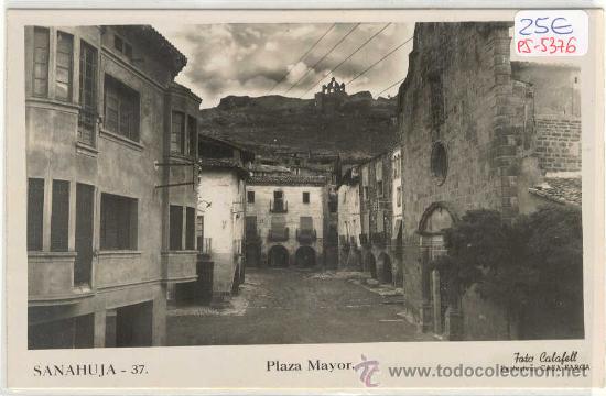 Postales: (PS-5376)POSTAL DE SANAHUJA(LLEIDA)-PLAZA MAYOR