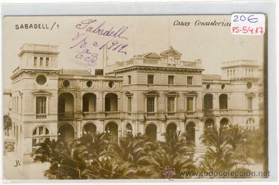 Postcards: (PS-5417)POSTAL FOTOGRAFICA DE SABADELL-CASAS CONSISTORIALES