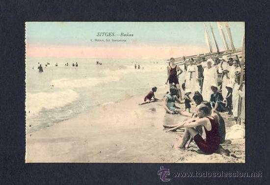 Postales: Postal de SITGES: Banys (Roisin) (animada) - Foto 1