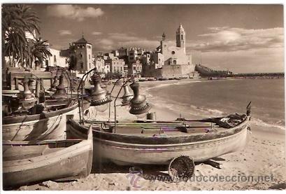 Postales: POSTAL SITGES 152 PLAYA Y BARCAS - Foto 1