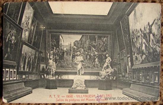 Postales: VILLANUEVA Y GELTR&Uacute;, SALON DE PINTURAS DEL MUSEO BALAGUER