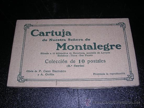 Postcards: CARTUJA DE NUESTRA SE&Ntilde;ORA DE MONTALEGRE. BADALONA-TIANA.SAN FAUSTO.COLC. 10 POSTALES