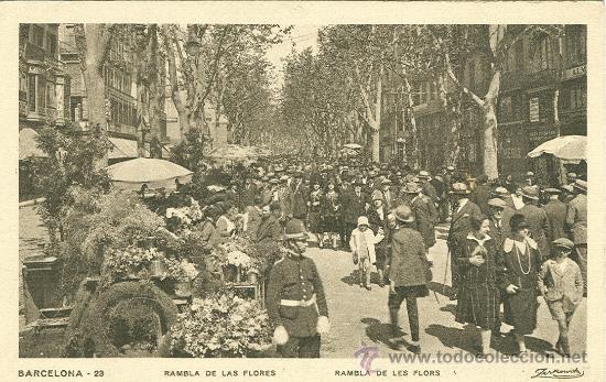 Postales: BARCELONA. RAMBLA DE LAS FLORES. - Foto 1