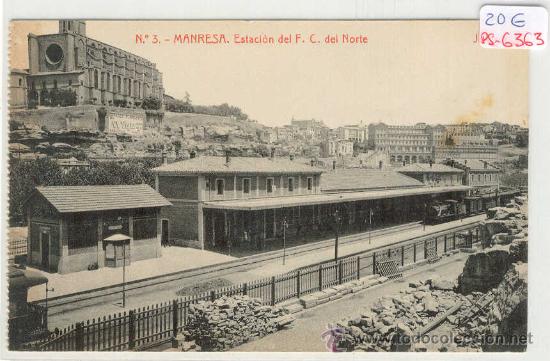 Postkarten: (PS-6363)POSTAL DE MANRESA-ESTACION DEL FERROCARRIL DEL NORTE