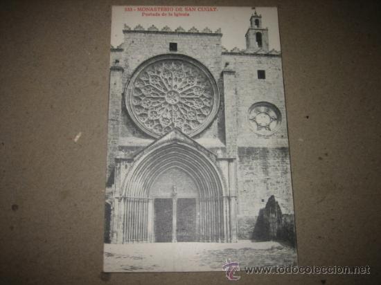 Cartoline: 533.-MONASTERIO DE SAN CUGAT.-PORTADA DE LA IGLESIA    EDIC.ALMIRALL