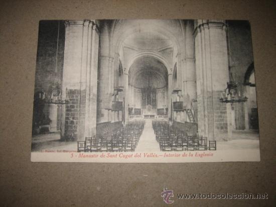 Cartoline: 5-MONASTIR DE SANT CUGAT DEL VALLES .-INTERIOR DE LA IGLESIA