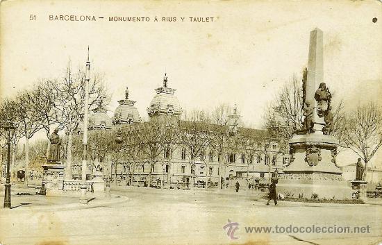 Postales: BARCELONA - MONUMENTO A RIUS Y TAULET - Foto 1