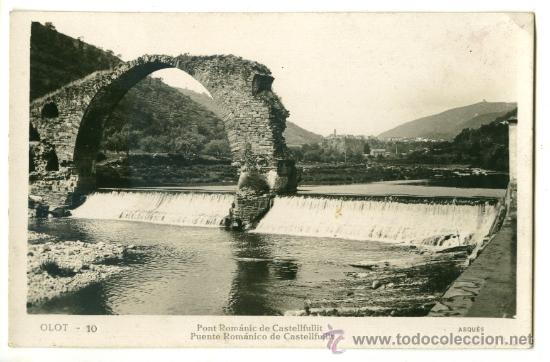 Postales: Postal Olot, pont romanic de Castellfullit de la Roca - Foto 1