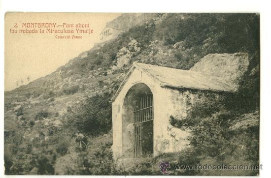 Cartoline: Postal Montgrony, font ahunt fou trobada la miraculosa ymatje