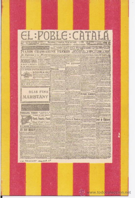 Postales: EL POBLE CATALA                *   UNIO POSTAL UNIVERSAL