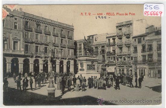 Postkarten: (PS-6669)POSTAL DE REUS-PLAZA PRIM(CIRCULADA)