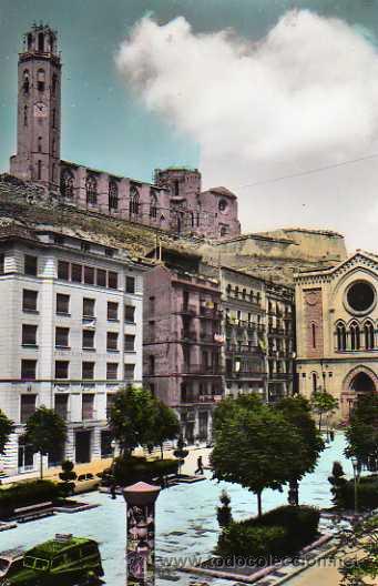 Postales: N.18 LERIDA, PLAZA DE ESPA&Ntilde;A