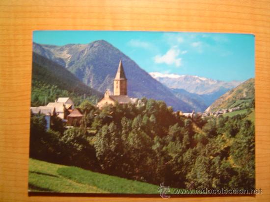 Postales: POSTAL  VALL D&acute;ARAN (LERIDA) SALARDU   VISTA  PARCIAL. AL FONDO GESA SIN CIRCULAR