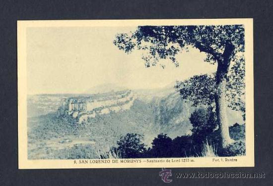 Postales: Postal de SANT LLOREN&Ccedil; DE MORUNYS: Santuari de Lord (Fot.Rovira num.9)