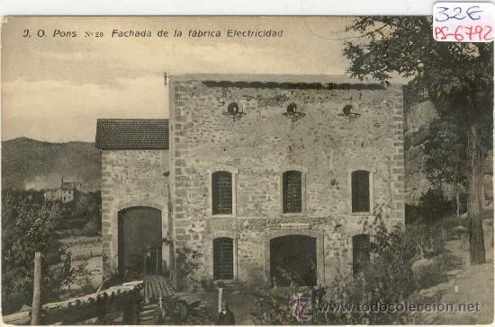 Postkarten: (PS-6792)POSTAL DE PONS(LLEIDA)-FACHADA DE LA FABRICA ELECTRICIDAD