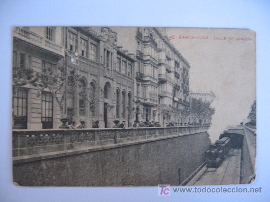 Postales: BARCELONA - CALLE DE ARAGON - Foto 1