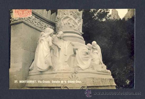 Postkarten: Postal de MONTSERRAT: Via Crucis: Detall de l' ultima creu (Ed.J.Vi&ntilde;as num.27)