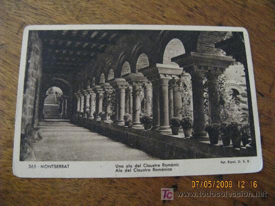 Postales: montserrat. ala del claustro romanico