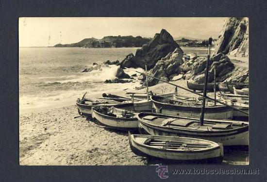 Postales: Postal de LLORET: La Caleta, barques de pesca (Com.Prat num.42) - Foto 1