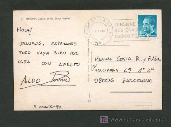 Postales: Girona. Girones.  Edc. Carrera  n&ordm; 77.  Circulada 1990 - Foto 2