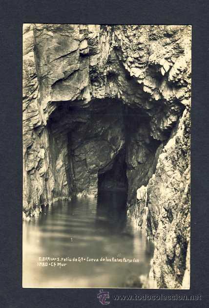 Postales: Postal de SANT FELIU DE GUIXOLS: Cova de les rates penades (C.Mur num.80)