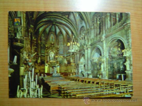  POSTAL  MONTSERRAT  INTERIOR DE LA BASILICA SIN CIRCULAR