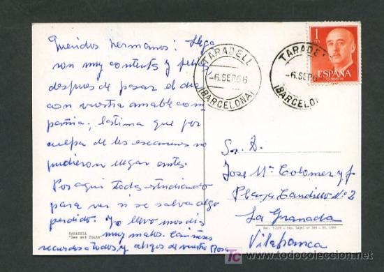 Postales: Taradell. Ed. Fiter ref. n&ordm; 7328. Circulada 1966. - Foto 2