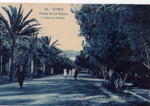 Postales: 62 SITGES - PASEO DE LA RIBERA - L.ROISIN - Foto 1