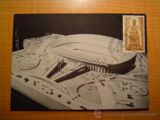 Postales: POSTAL MAQUETA DEL NUEVO CAMPO DEL C.F.BARCELONA  SIN CIRCULAR