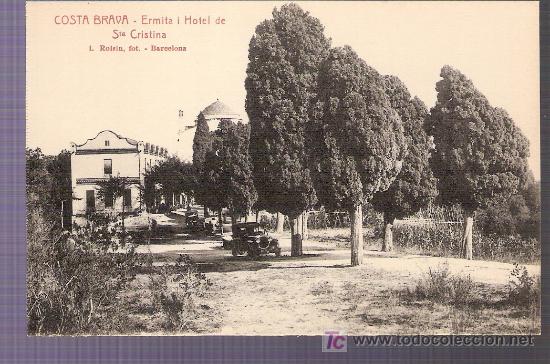 Postais: TARJETA POSTAL DE COSTA BRAVA. ERMITA I HOTEL DE STA. CRISTINA. L. ROISIN, FOT.