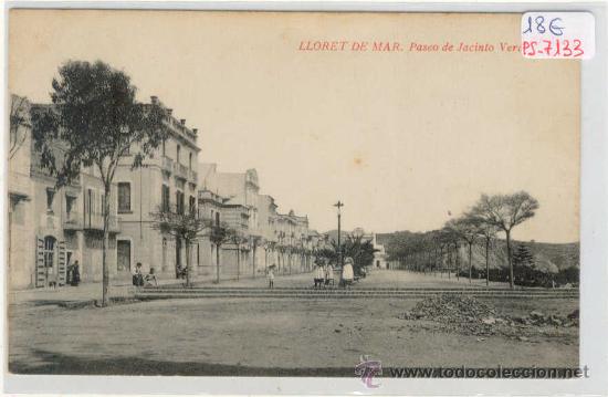 Postkarten: (PS-7133)POSTAL DE LLORET DE MAR-PASEO DE JACINTO VERDAGUER