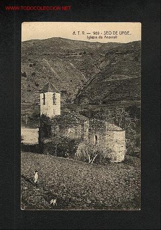 Postales: Postal de LA SEU D' URGELL (Lleida): Esgl&eacute;sia d'Anserall (ATV num.1989)
