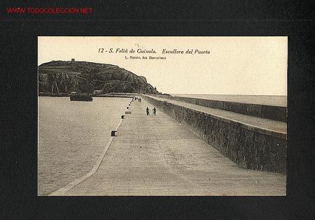 Postkarten: Postal de SANT FELIU DE GUIXOLS (Girona): Escullera del port (Roisin num.12)