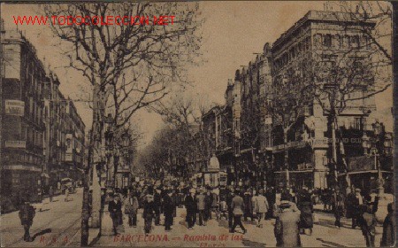 Postkarten: TARJETA POSTAL ANTIGUA DE BARCELONA.- RAMBLA DE LAS FLORES
