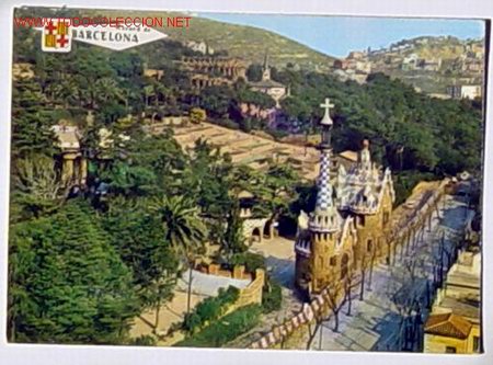 Postales: BARCELONA PARQUE GUELL . Circulada a&ntilde;o 65 . - Foto 1