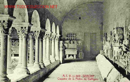 Postales: GERONA, CATEDRAL , CLAUSTRO DE S. PEDRO DE GALLIGANS - Foto 1