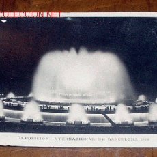 Postales: ANTIGUA POSTAL DE BARCELONA - EXPOSICION INTERNACIONAL DE BARCELONA 1929 -FUENTE MONUMENTAL NOCTURNA. Lote 1714549
