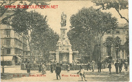 Postales: Barcelona. Plaza Palacio - Foto 1