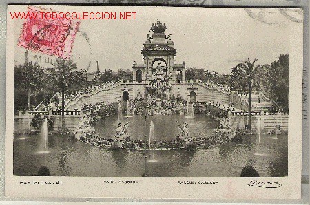 Postales: BARCELONA. PARC: CASCADA - Foto 1