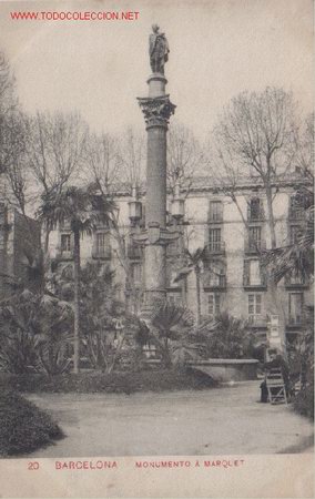 Postales: BARCELONA - MONUMENTO A MARQUET.- - Foto 1