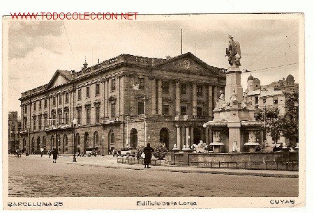 Postales: Barcelona 25. Cuyas. Edificio de la Lonja.14 x 9 cm - Foto 1