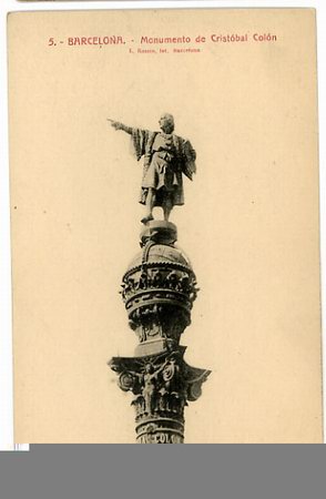 Postales: Barcelona. Monumento de Cristobal Colon - Foto 1