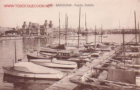 Postales: TARJETA POSTAL ANTIGUA DE BARCELONA.- N&ordm; 106. PUERTO. DETALLE.